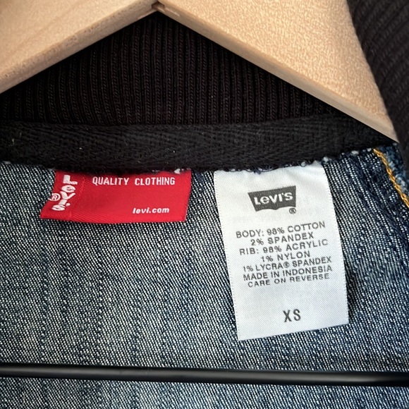 Levi’s Bomber Style Denim Jacket XS - Picture 4 of 5